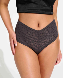 Lace Laboratory High Waist Thong Grey Goddess