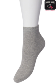 Bonnie Doon Cotton Quarter Sock Light Grey Heather Dames