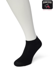 Bonnie Doon Cotton Short Sock Black Dames