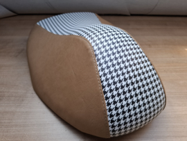 houndstooth met klassiek bruin