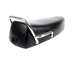 Zadel Vespa PX Lusso - zwart met chroombeugel - tot 1997