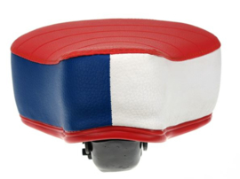 Zadel voor Puch Maxi - dik model - rood / wit / blauw