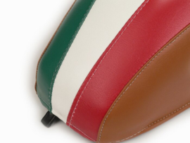 Zadel Mono Tricolore Vespa ET3 / V50 / 50N / V90 / Primavera (PV) 125 - bruin
