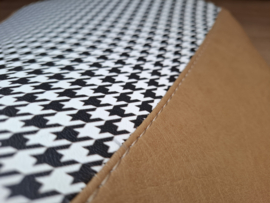 houndstooth met klassiek bruin