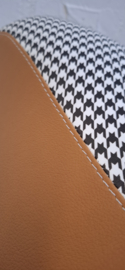 houndstooth met cognac