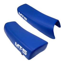 Zadel Honda MT / MT5 - blauw met witte letters