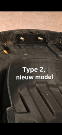 Zwart met grijs stiksel in Bugatti stijl