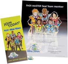 RECOGNITION KIT – PADI MASTER SEAL TEAM WITH APPLICATION, (50272Uk, Engels!)