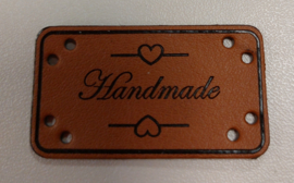 Leren label Handmade (Sierlijk)