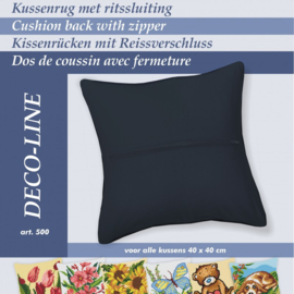 Kussen achterkant met rits zwart