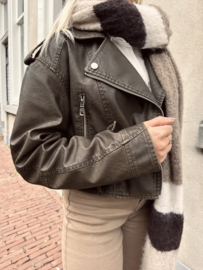 VINTAGE BROWN BIKER JACKET