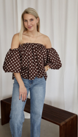 POLKA DOTS BLOUSE BRUIN