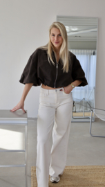 ZIPPER BROWN VEST