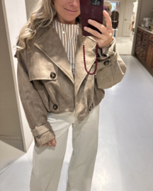 SUEDE OVERSIZED JACKET