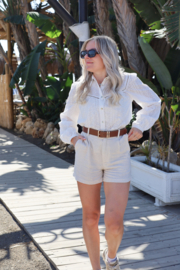 BRODERIE CROPPED BLOUSE