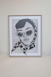 RETRO LADY SCHILDERIJ