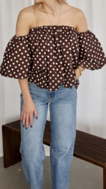 POLKA DOTS BLOUSE BRUIN
