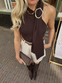 BROWN LUNA TOP