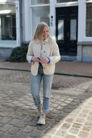 SARAH BEIGE STRIPE JACKET