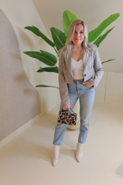 SUEDE PANTER TASJE
