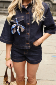 NAVY DENIM TOP