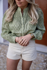 LUX GREEN BLOUSE