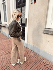 VINTAGE BROWN BIKER JACKET