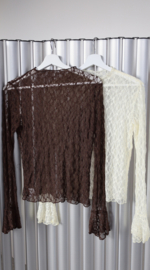 BROWN CHARLIE LACE TOP