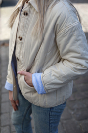 SARAH BEIGE STRIPE JACKET