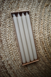GROOVED  CANDLES BEIGE