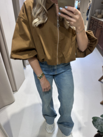ZIPPER BROWN VEST