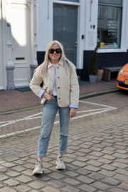 SARAH BEIGE STRIPE JACKET