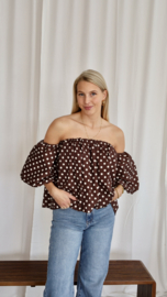 POLKA DOTS BLOUSE BRUIN