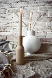 GROOVED  CANDLES BEIGE