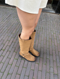 BIKER BOOTS SUEDE BROWN