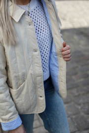 SARAH BEIGE STRIPE JACKET