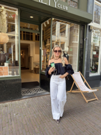 BALLOON NAVY BLOUSE