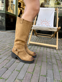 BIKER BOOTS SUEDE BROWN