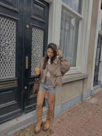 SUEDE OVERSIZED JACKET