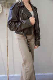 VINTAGE BROWN BIKER JACKET
