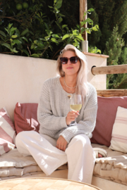 OVERSIZED KNIT VEST GRIJS