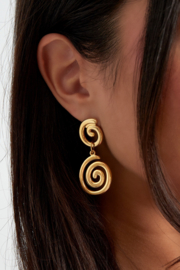 SWIRLY WAVE OORBELLEN