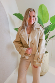 CROPPED BEIGE TRENCHCOAT