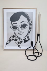 RETRO LADY SCHILDERIJ