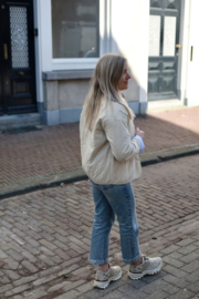 SARAH BEIGE STRIPE JACKET
