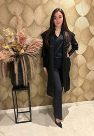 Teddy vest lang black