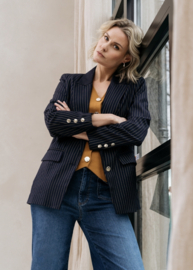 Zizo Phris-jacket pinstripe-gold