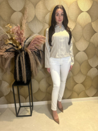 Zizo Narelle jacket sand gold stripe