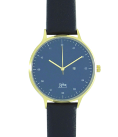 Tyno classic Goud blauw 201-009 zwart