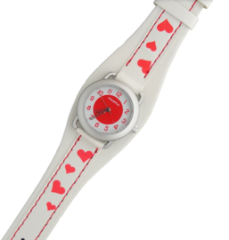 Prisma kinderhorloge meisjes hartjes rood